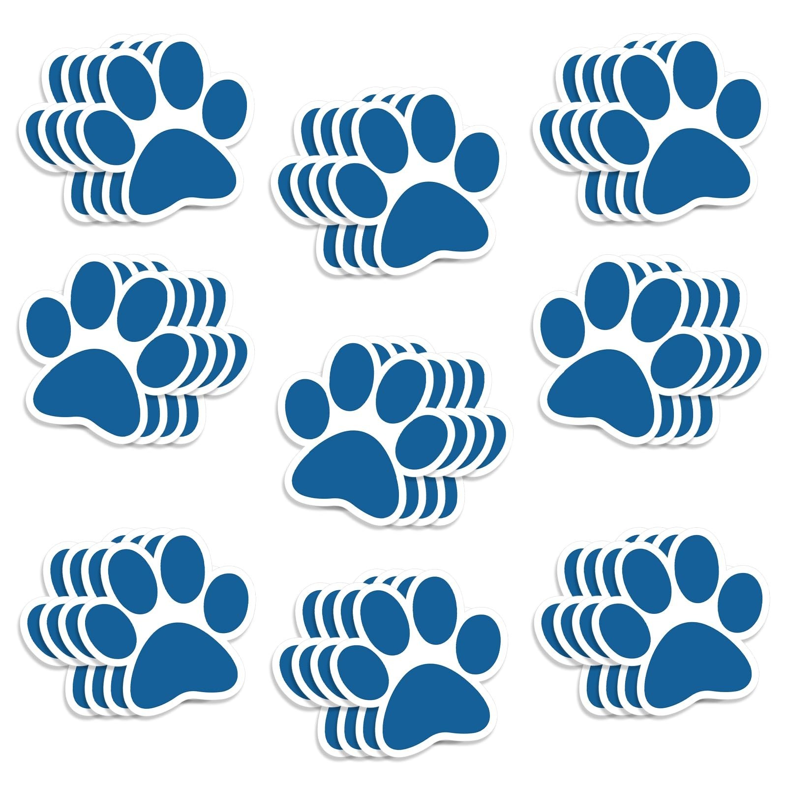 Weecent 36 Pcs Paw Prints Cutouts, 6 Inch Large Size Dog Paw Print Cut Out Bu…