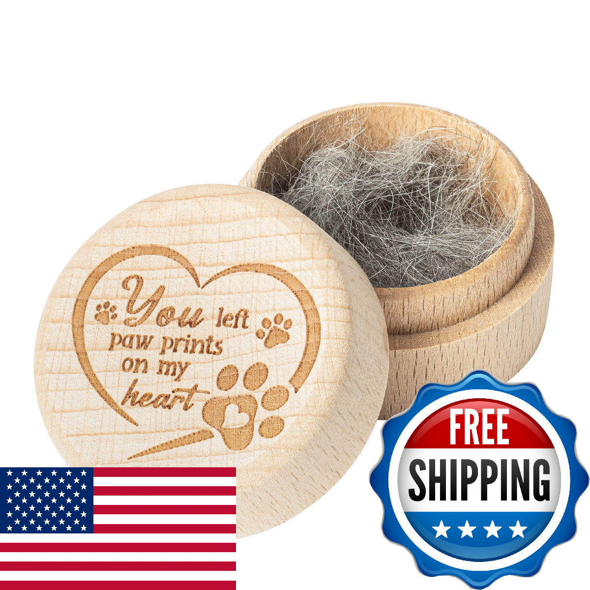 Cjiangpo Dog Memorial Keepsake Wooden Pet Urns Memorial Gifts For Loss Of Dog