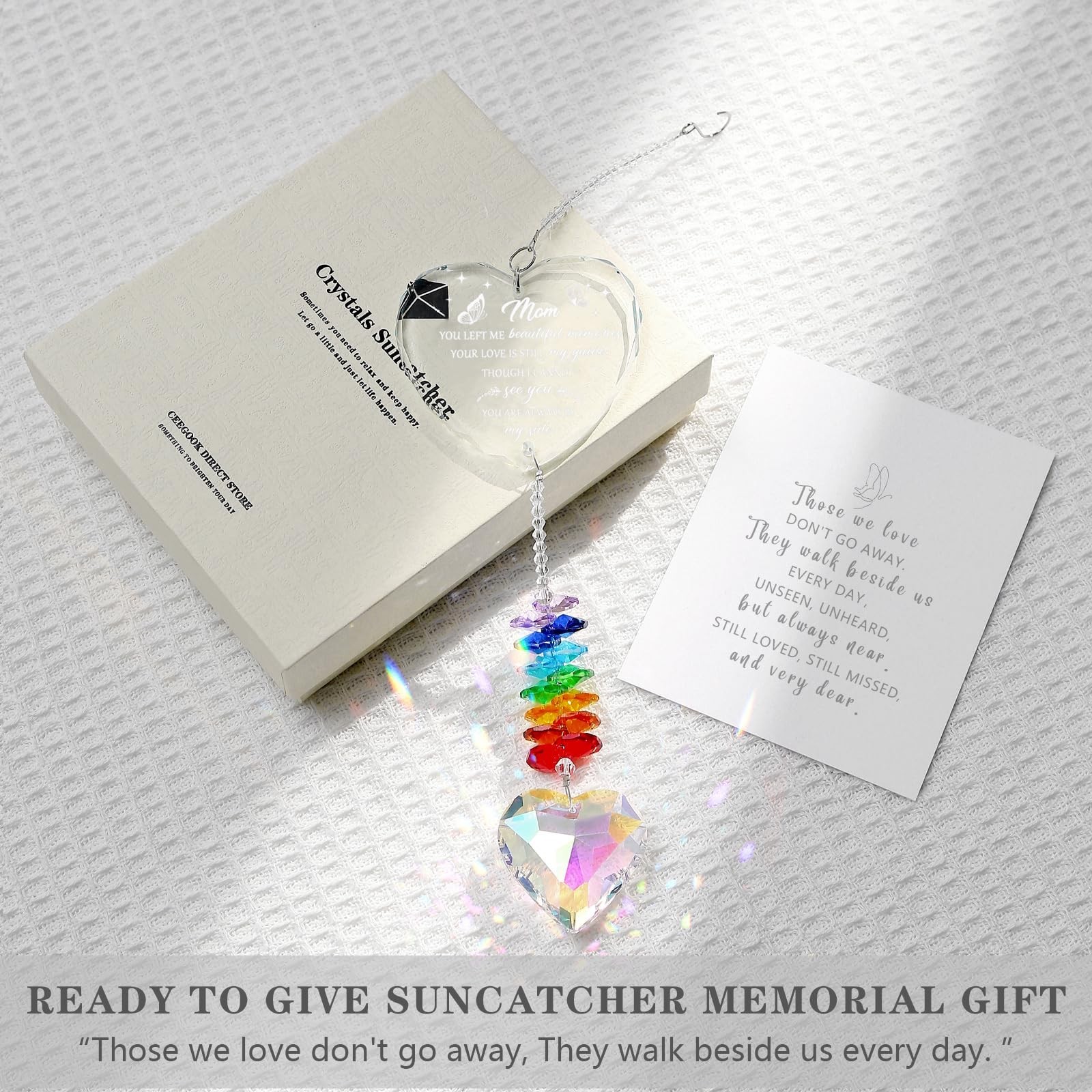 Sympathy Gifts for Loss of Mom, K9 Crystal Suncatcher Memorial Gifts for Loss…