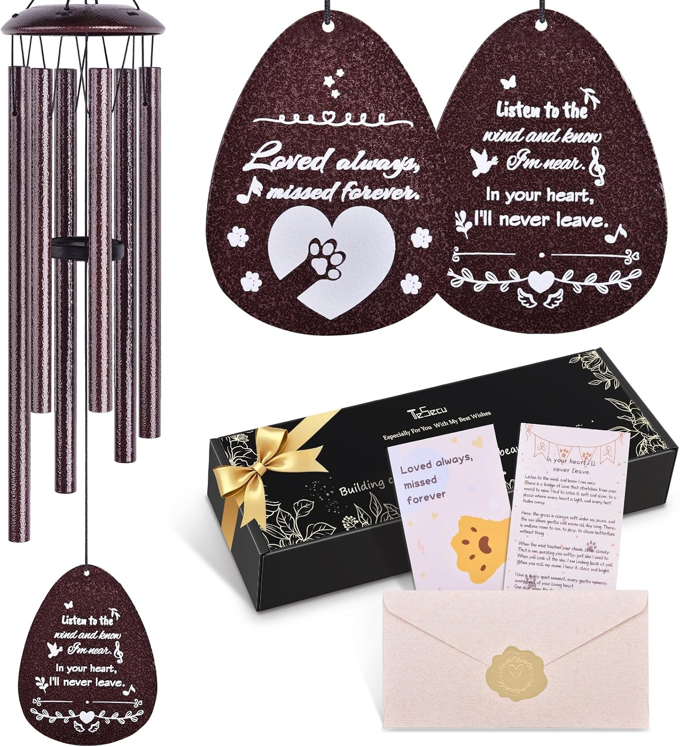 Pet Memorial Gifts for Dogs, Cat Memorial, Pet Memorial Wind Chime