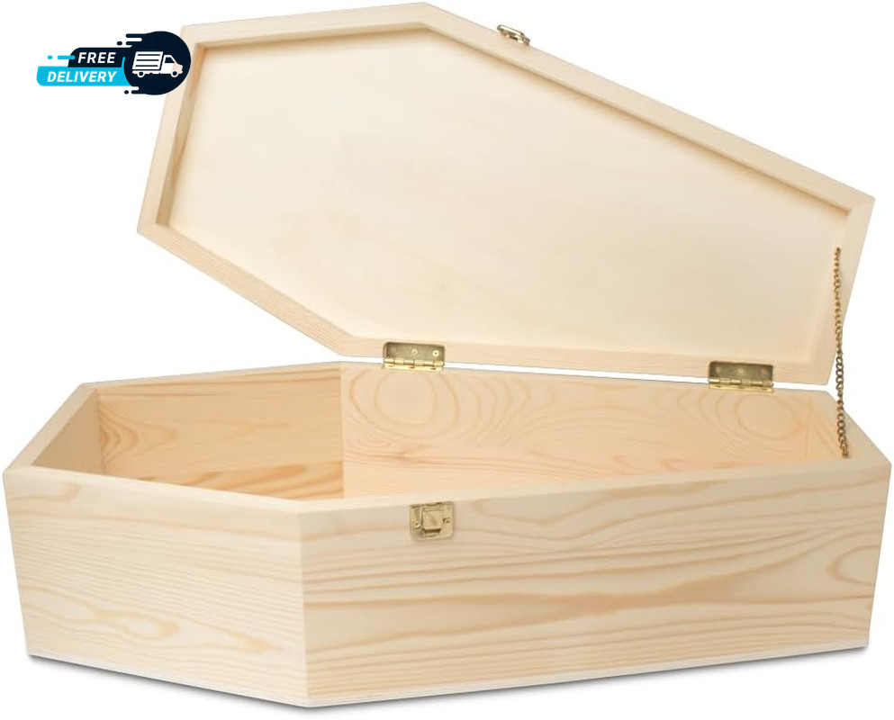 Pet Casket – 30″ Wooden Burial Box for Dogs and Cats, Strong and Safe Baltic Bir