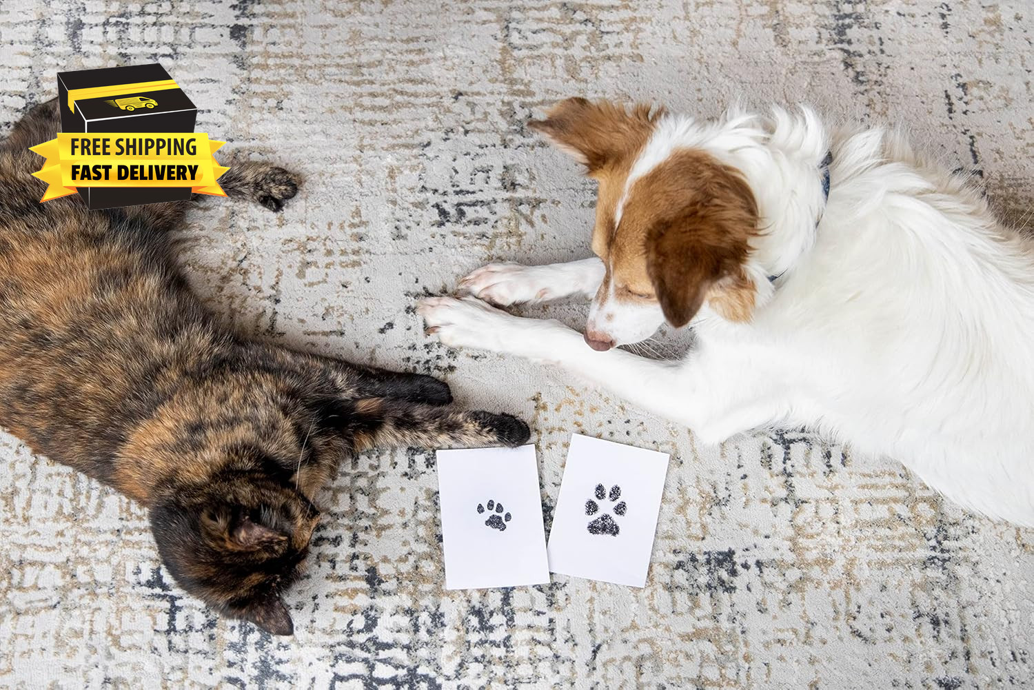 Paw Print Clean Touch Ink Pad Kit for Dogs and Cats, Pet Owner Keepsake, DIY Ink
