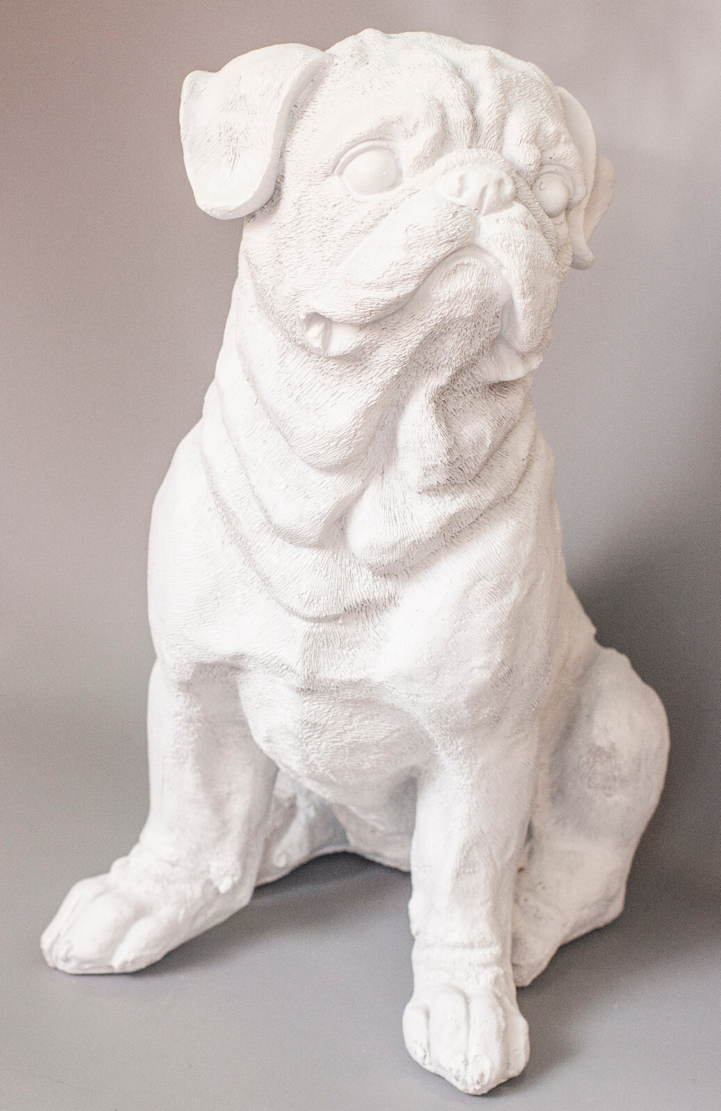 Unpainted Pug Dog Urn Pet Ashes Memorial Grave Decor Funeral Cremation Sculpture