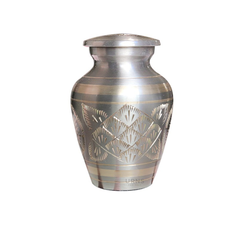 Golden Pewter Keepsake Cremation Urn for Ashes