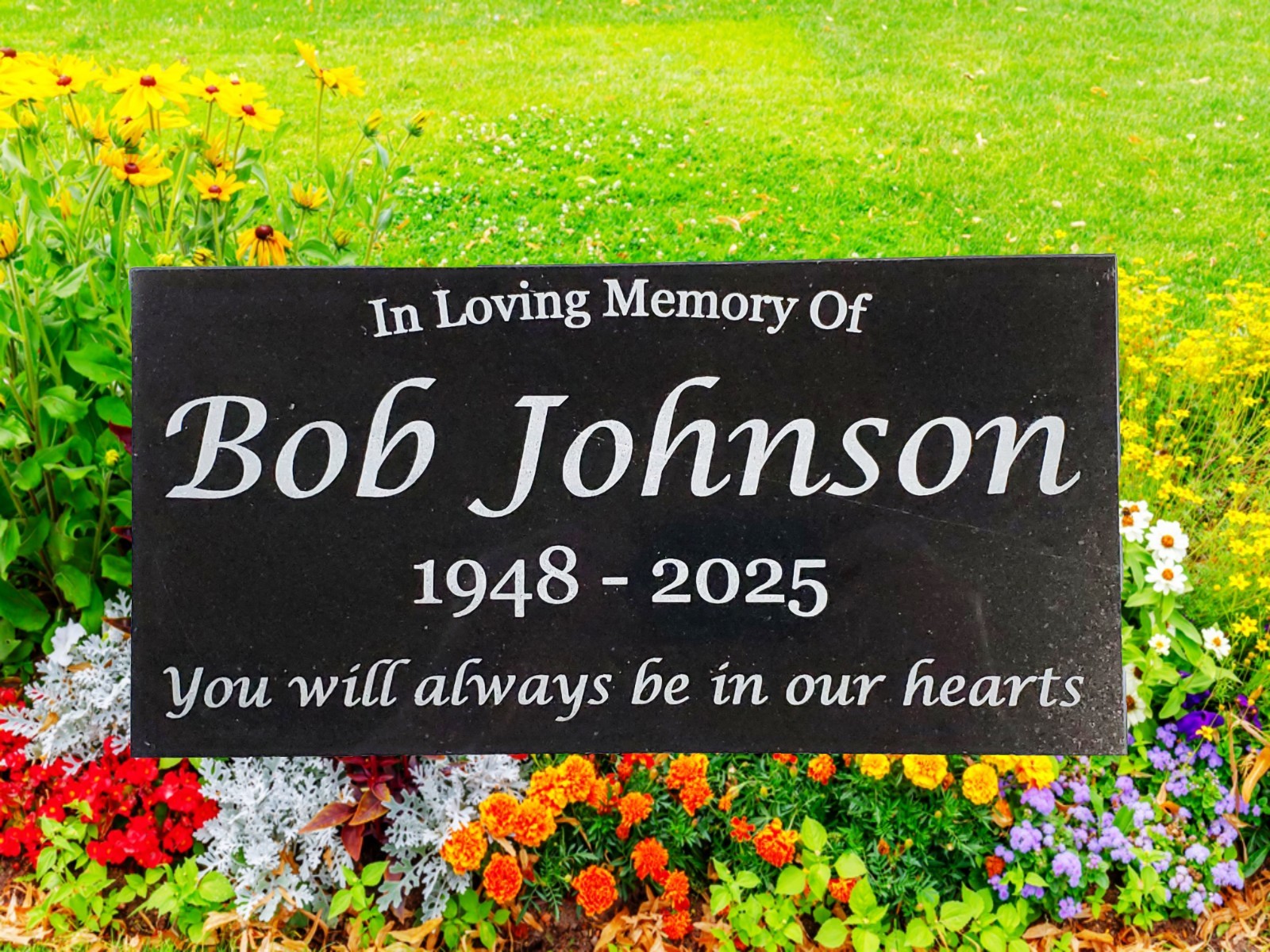 Grave Marker Headstone Garden Memorial Burial Stone Granite Custom Plaque t20