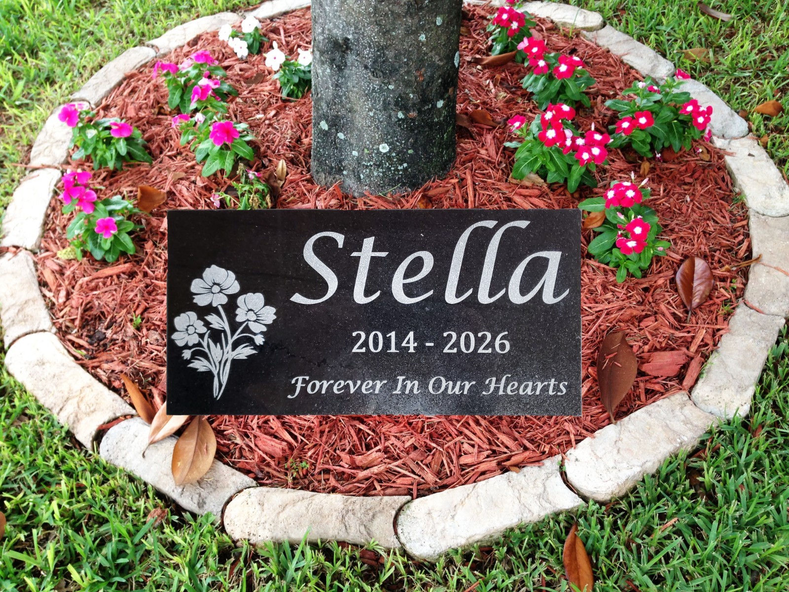 Custom Engraved Granite Pet Memorial Stone – Grave Marker & Headstone Plaque t21