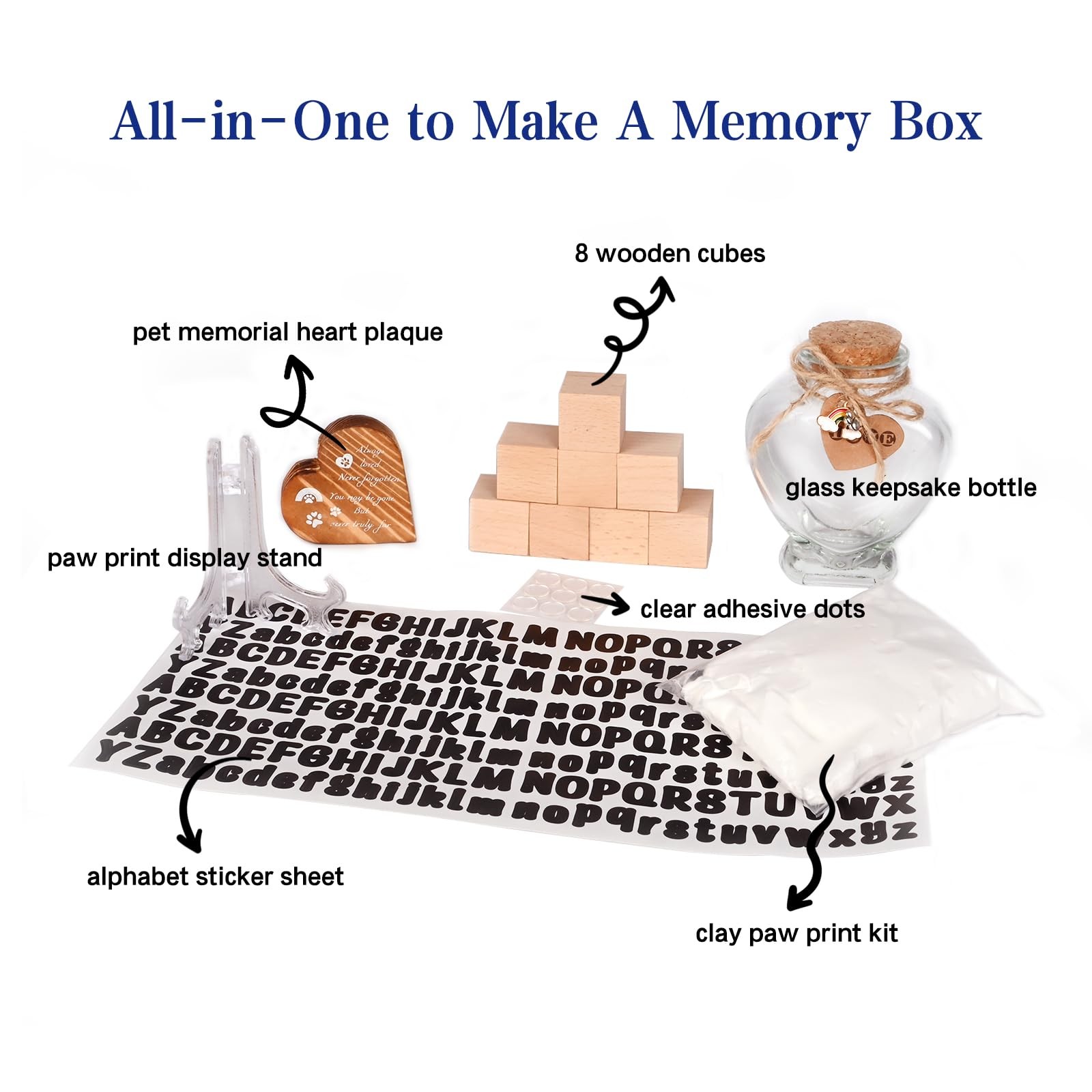 Pet Memorial Shadow Box with Shelves for Loss of Dog Cat Memorial Gifts 4X6 Pict