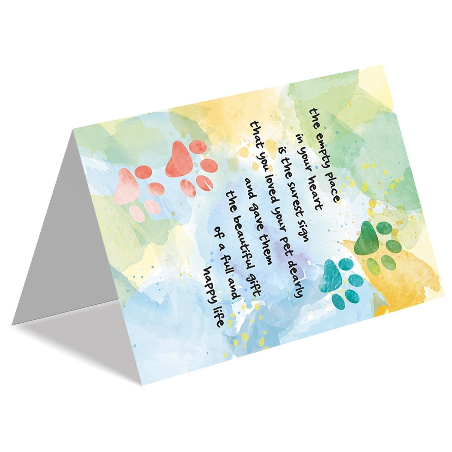 IDU Pet Sympathy Card for Dog Cat,Loss of Dog Cat Sympathy Gift,Pets Memorial…