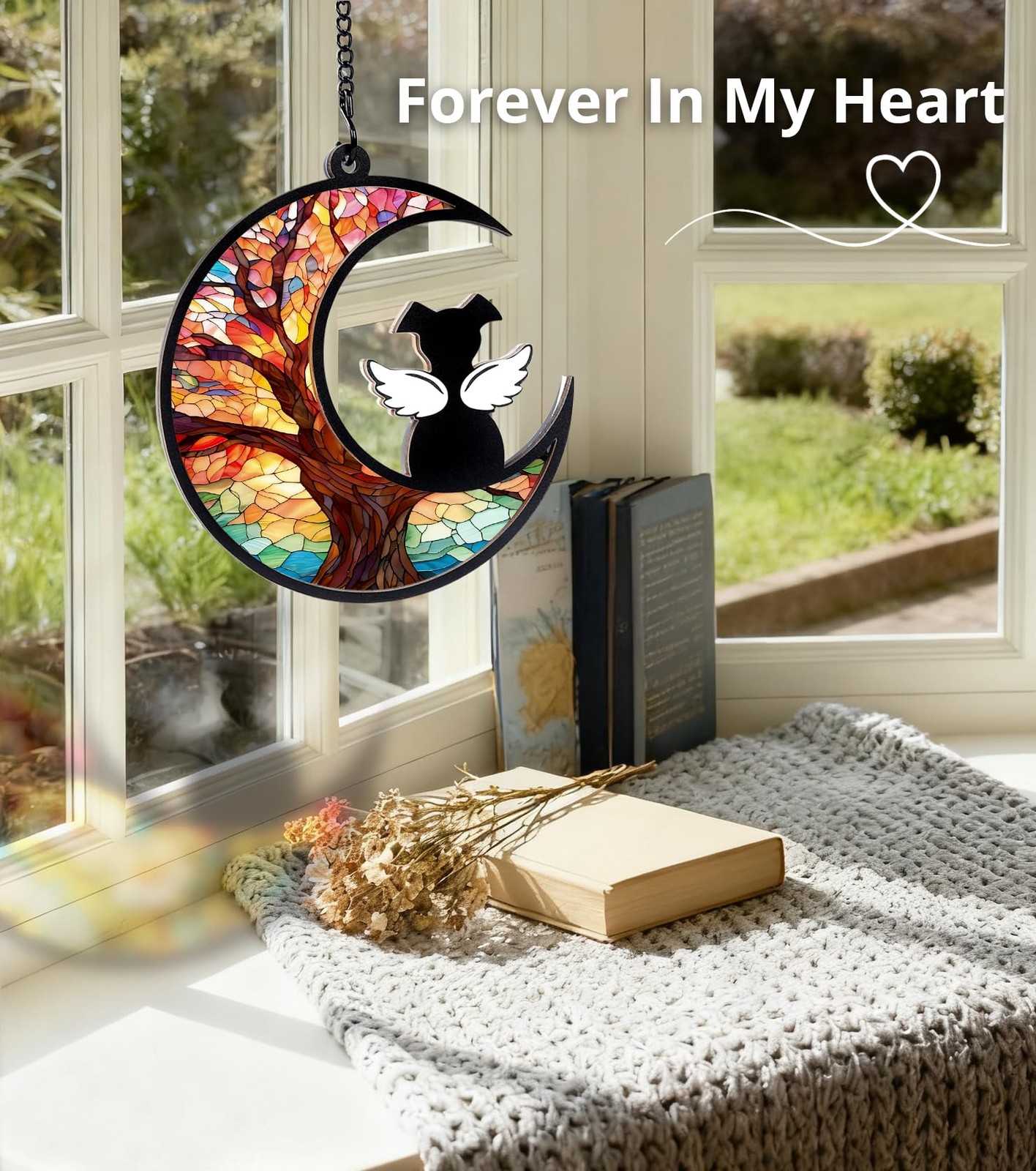 Dog Memorial Gifts for Loss of Dog，DIY Dog Angel Memorial Suncatcher,Dog Loss…