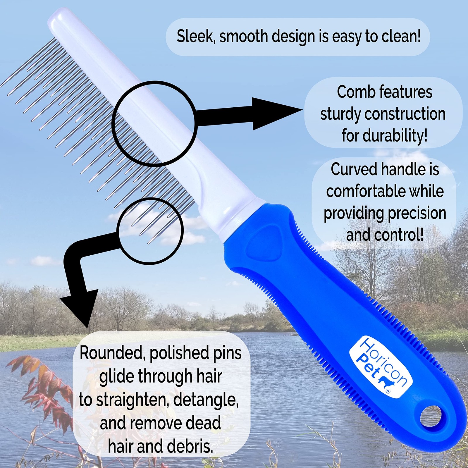 Detangling and Grooming Dog Comb Set for Dogs, Cats, Small Animals