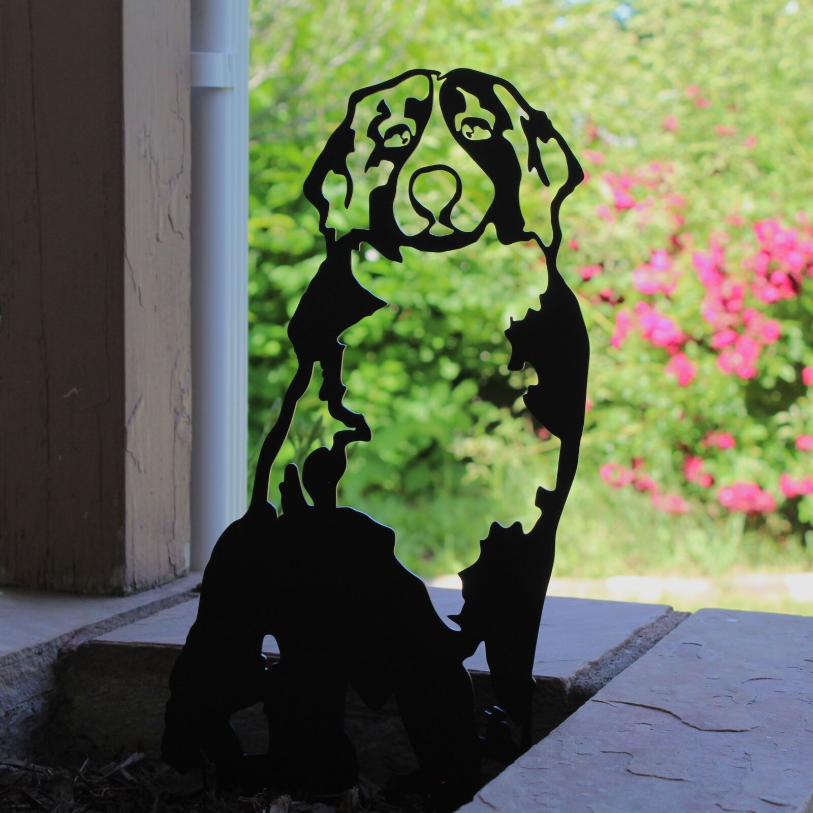 Swiss Mountain Dog Black Metal Silhouette