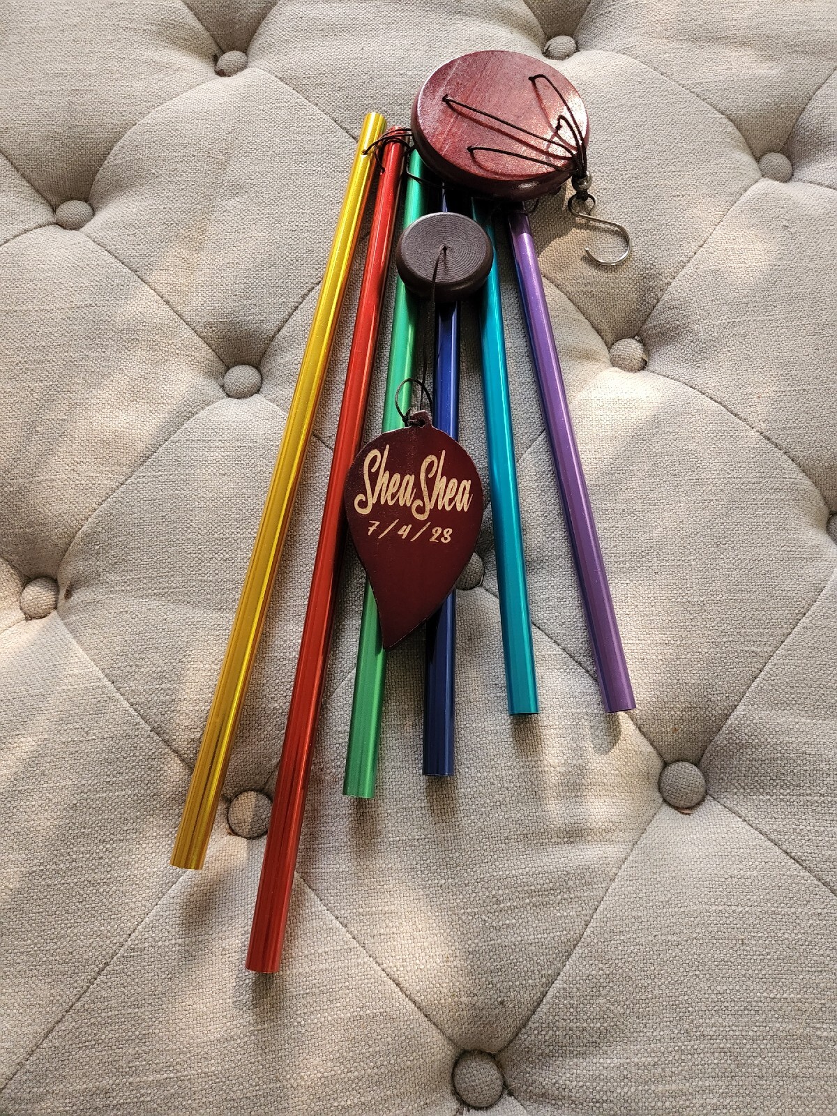 Personalized Windchime Rainbow Bridge Pet Memorial – Cat Memorial – Dog Memorial