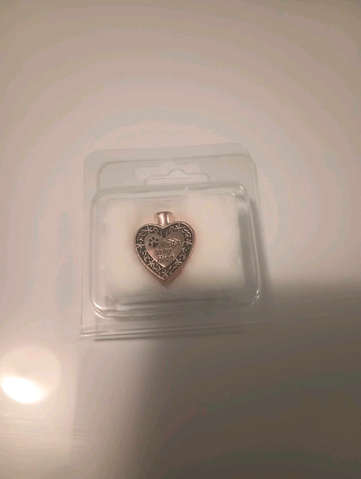 Cremation Jewelry Pendant Urn for Ashes Pet Dog Cat Paw Print Heart
