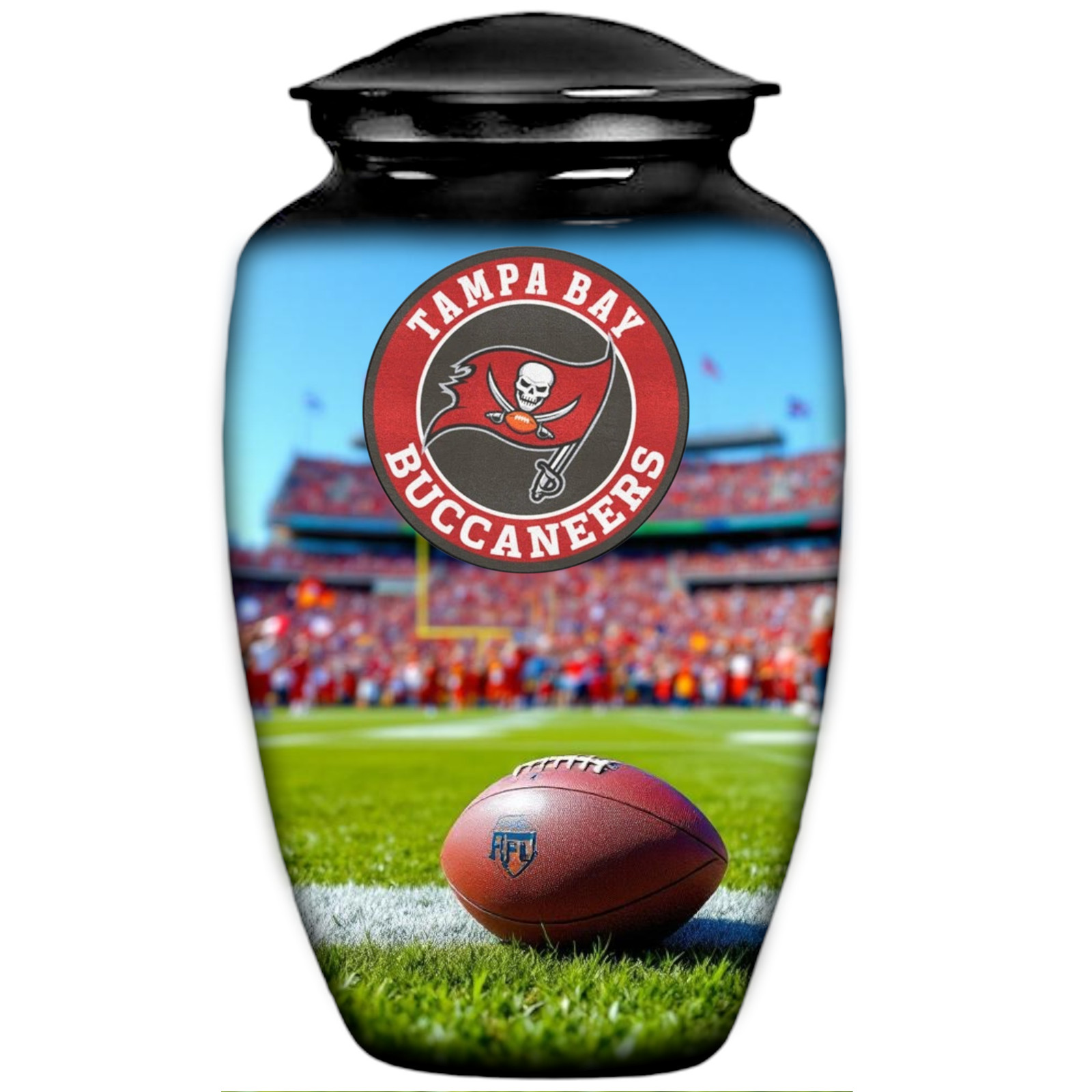 Cremation Urn Tampa Bay Football Theme Funeral Memorial Ashes Urns with Bag