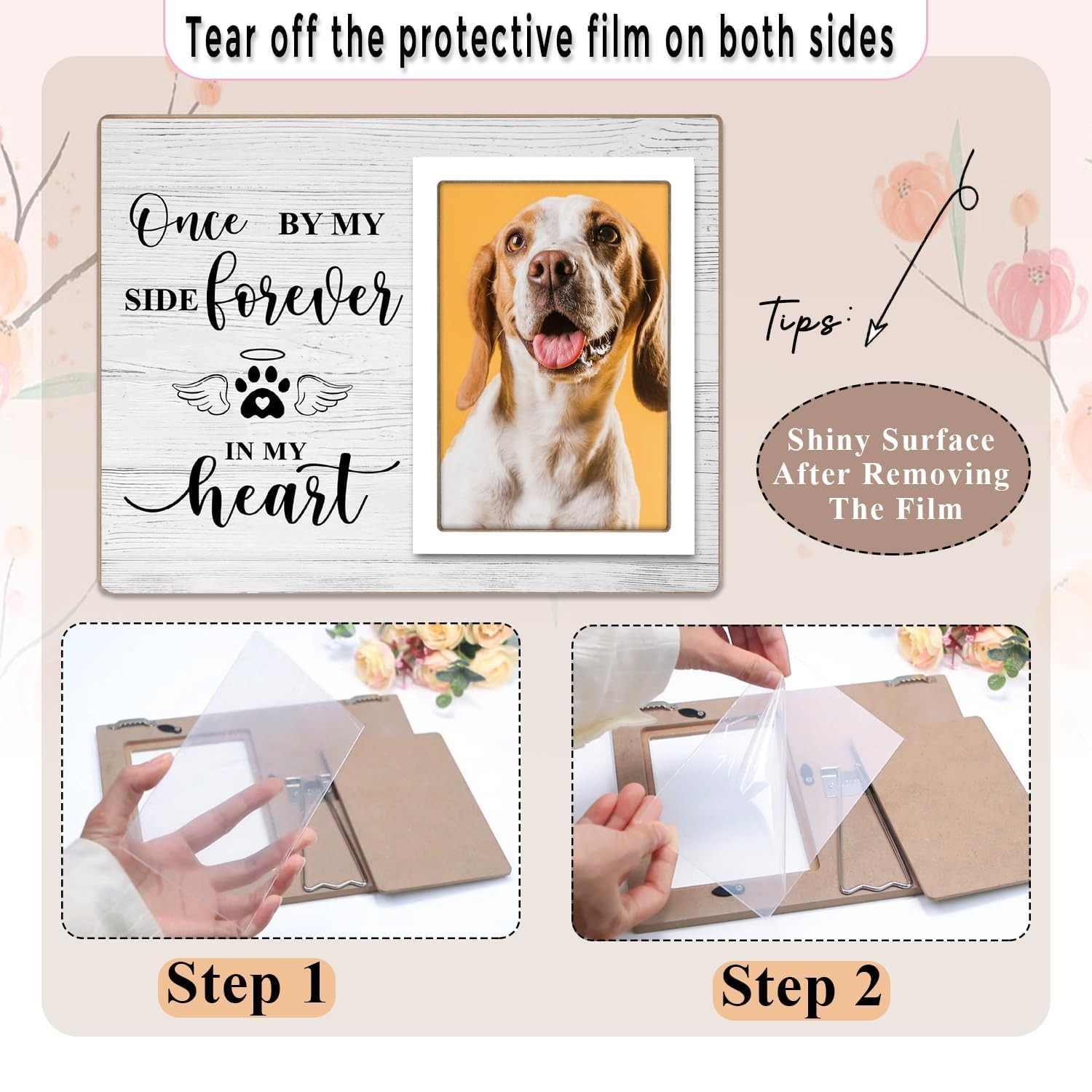Pet Memorial Picture Frame, Cats or Dogs Wooden Picture Frame, Memorial Pets …