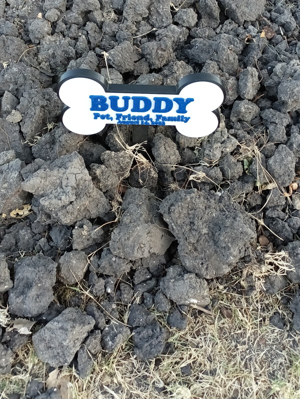 Personalized Pet Burial/Memorial Marker. Heavy-duty 3D Printed. Free Shipping!