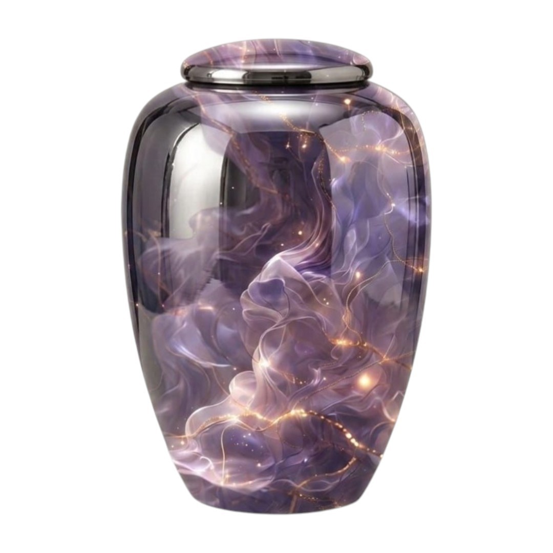 Celestial Purple Smoke Cremation Urn for Human Ashes – Adult Large 190 Cu/In