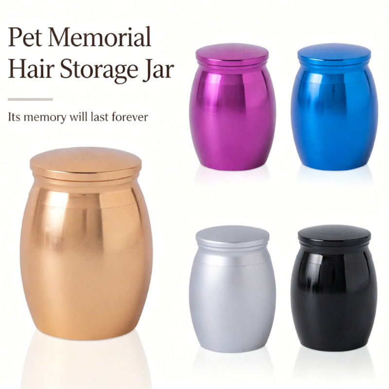 Mini Pet Urn for Dog & Cat Ashes – Brass Cremation Memorial Medium Urn New