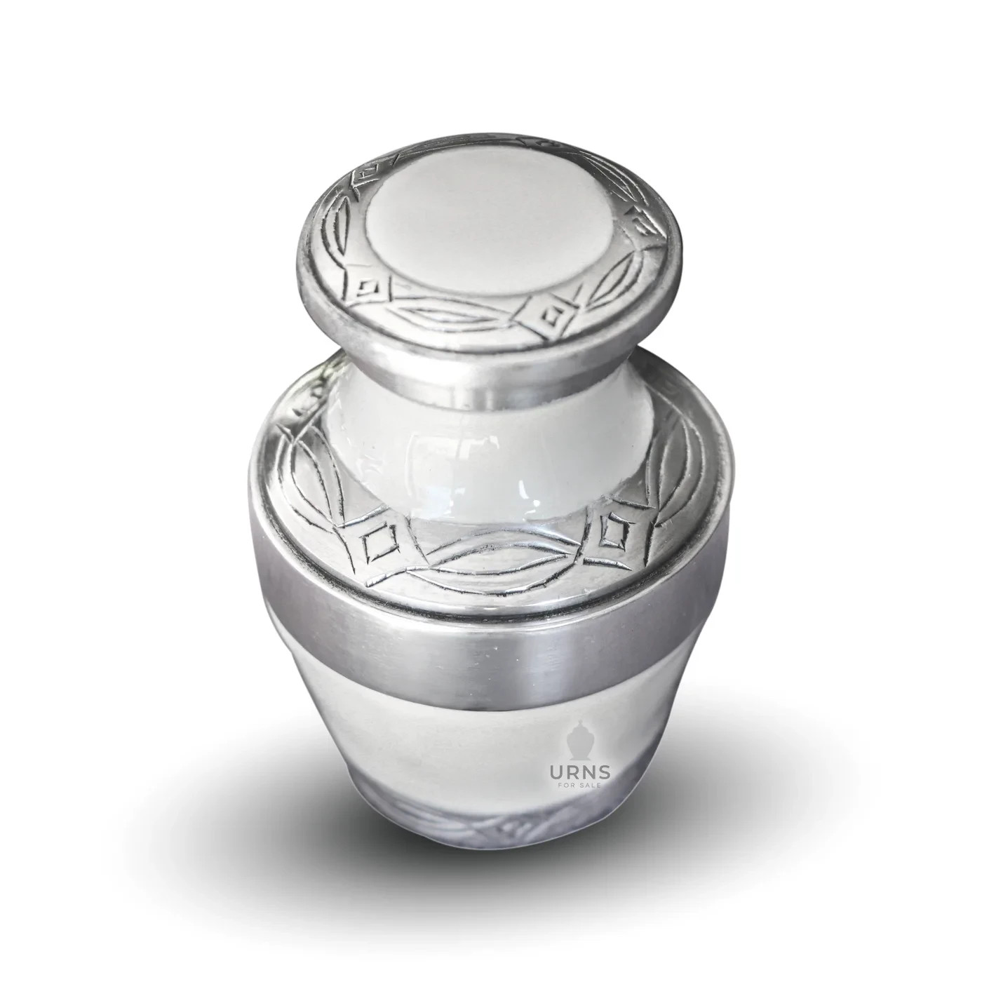 Pearl White Elite Series Token Keepsake Cremation Urn for Ashes