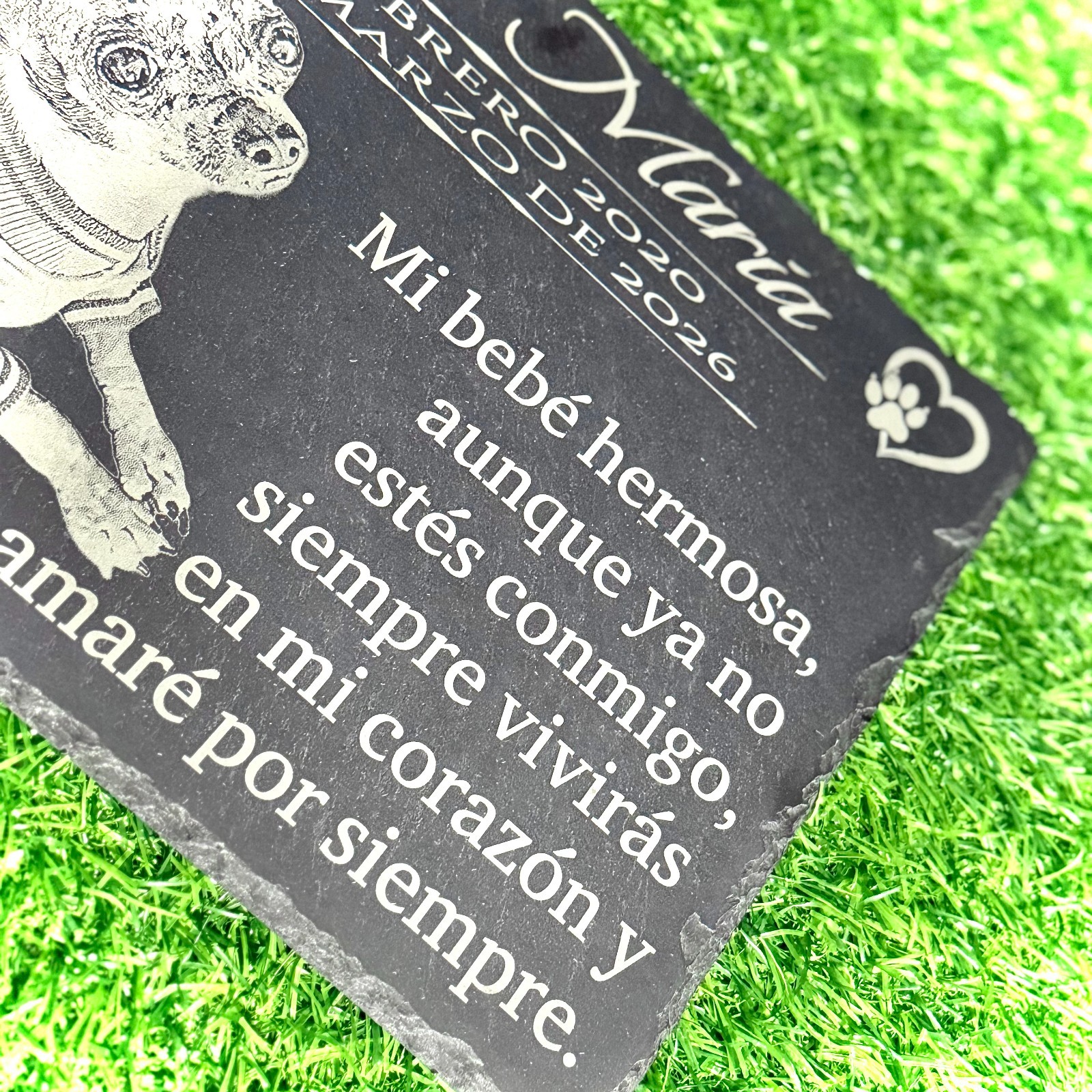 Custom Laser Engraved Pet Memorial Stone Plaque Personalized Dog Cat Grave stone