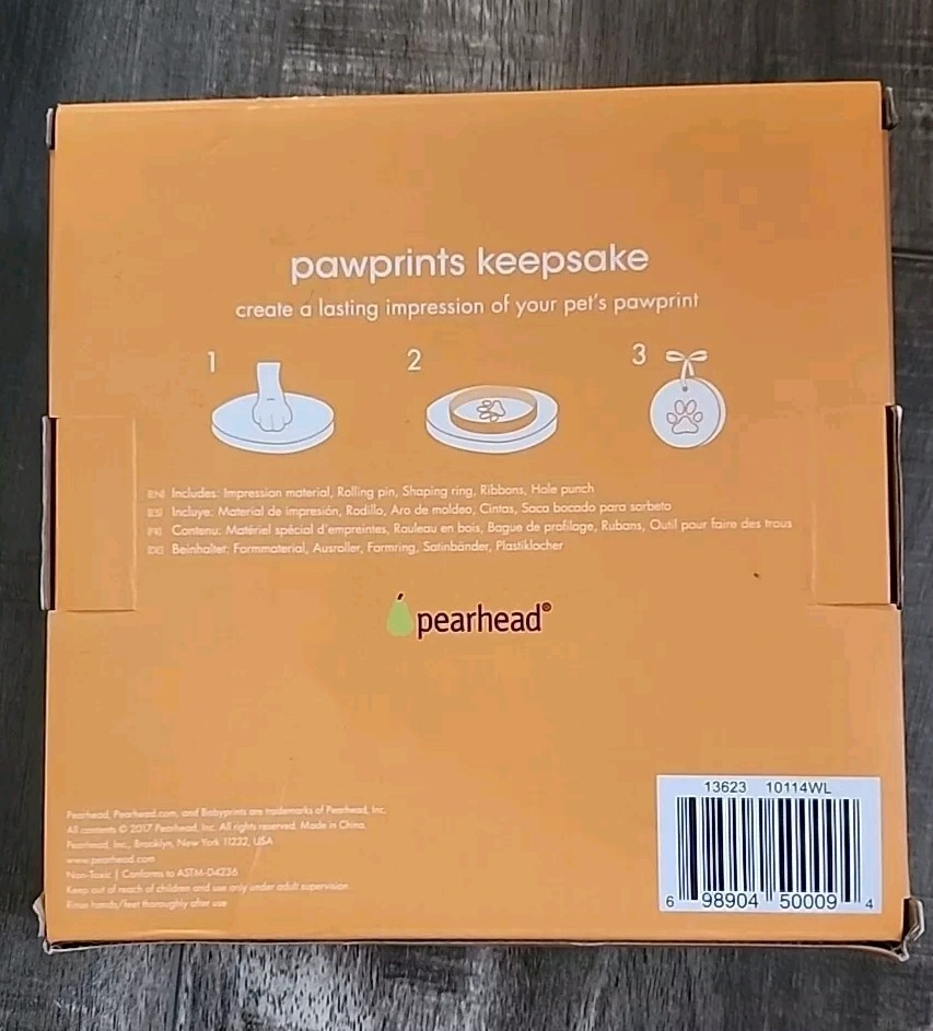 Pawprint Ornament Kit Pearhead Pet DIY Pawprints Keepsake Dogs Or Cats