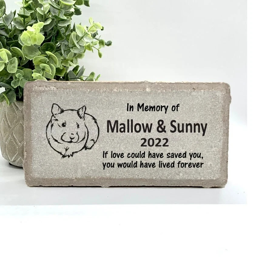 Guinea Pig Memorial – Personalized Pet Memorial Stone – Pet Loss sympathy Gift