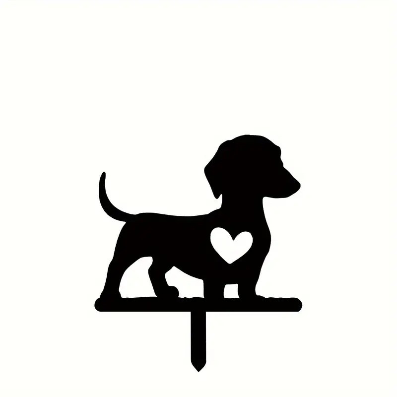 Dog Memorial Garden Stake Grave Marker Pet Loss Yard Decor Gift Heart