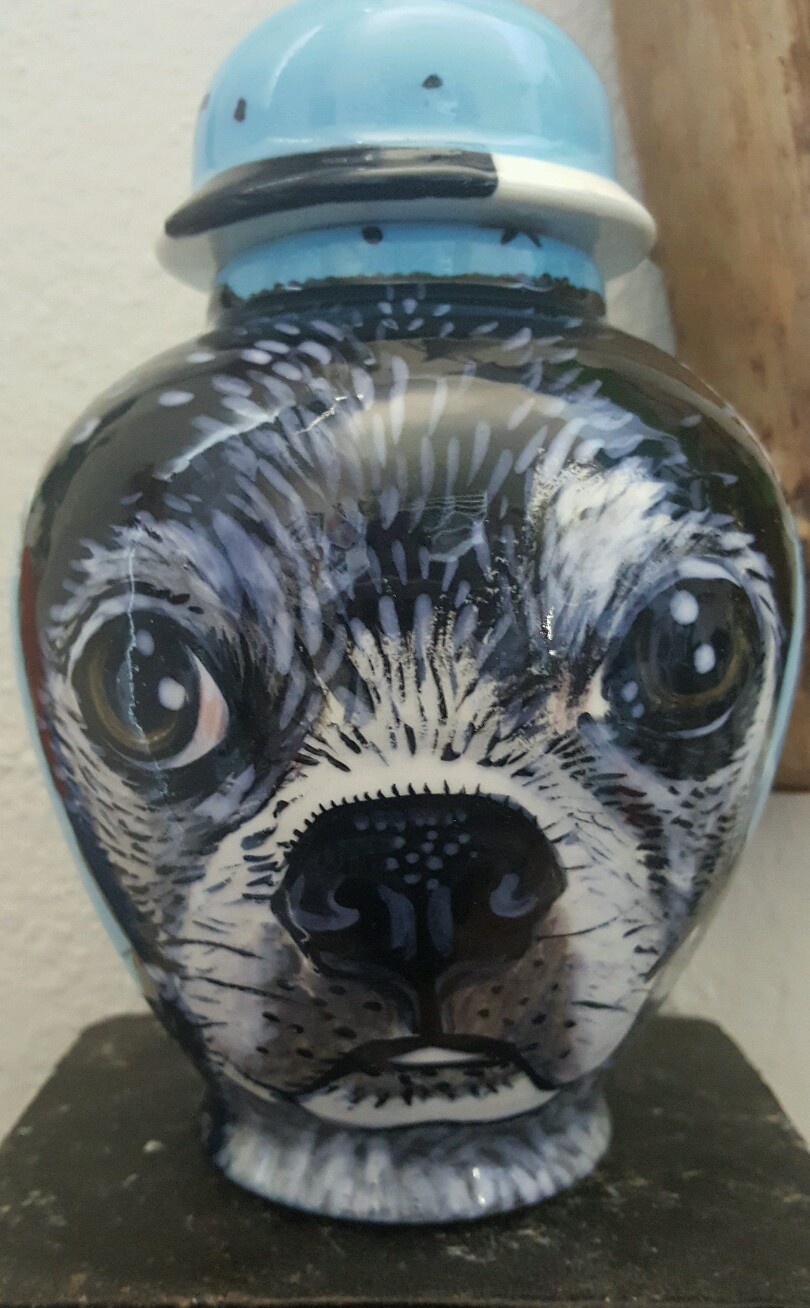 Custom Pet urn for dog ashes Boston Terrier cremation urns pugs burial urn