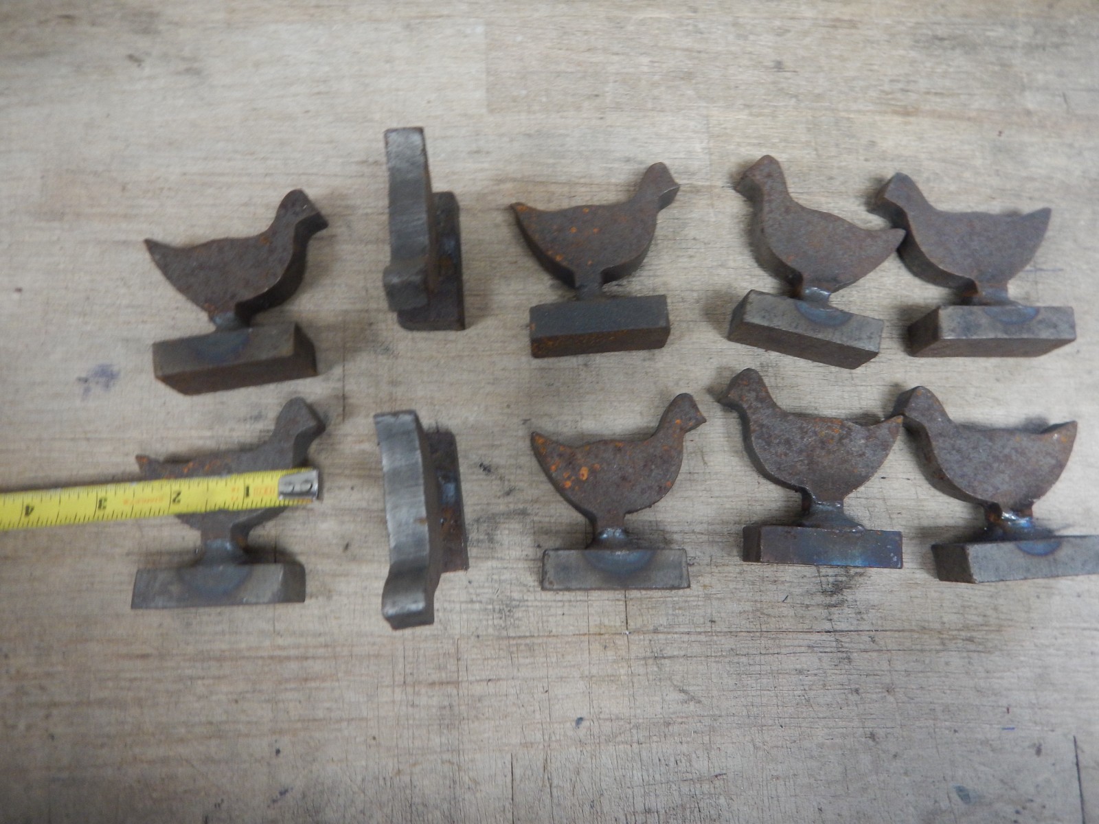 10 NRA 1/5 scale chickens 1/2″ thick hard steel