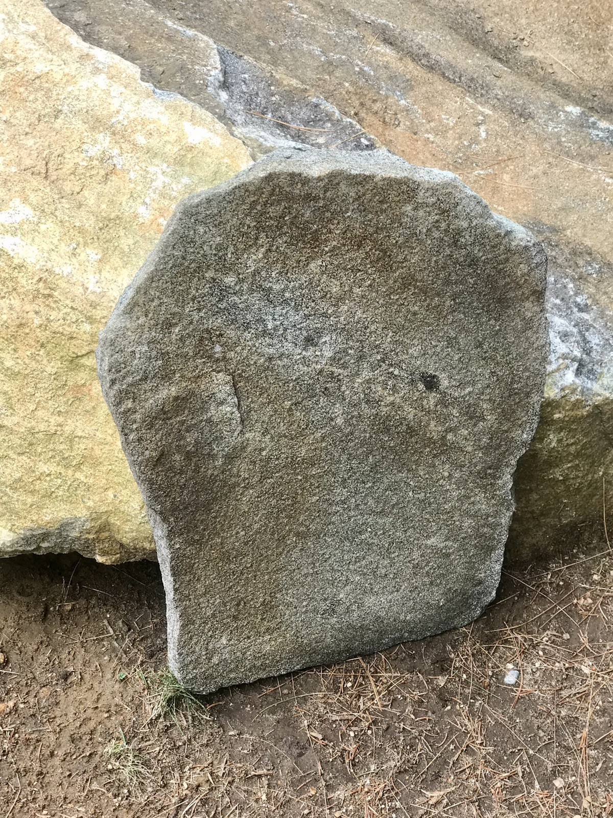 Natural Quartz Granite Stone Grave Marker Headstone Garden Pet Memorial Burial