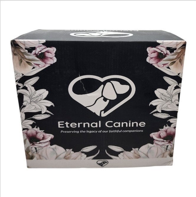 Pet Memorial Urn Wooden Keepsake Box Shadow Box Paw Print Photo Album Set