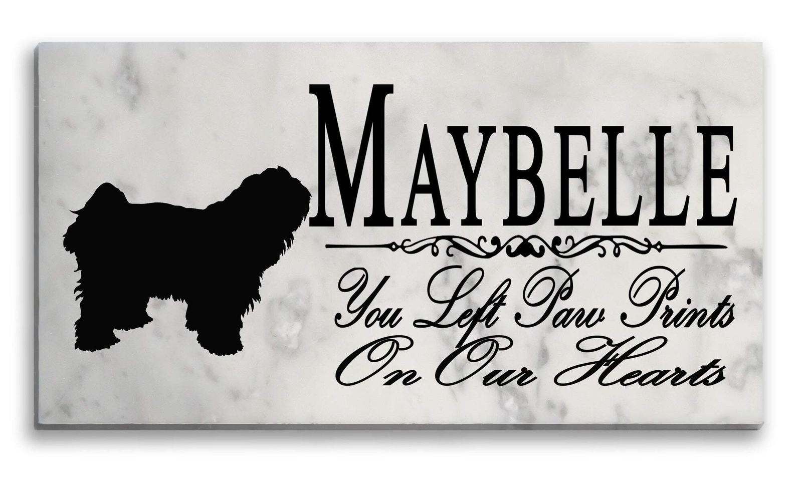 Tibetan Terrier Memorial Stone Personalized Garden Plaque or Grave Marker