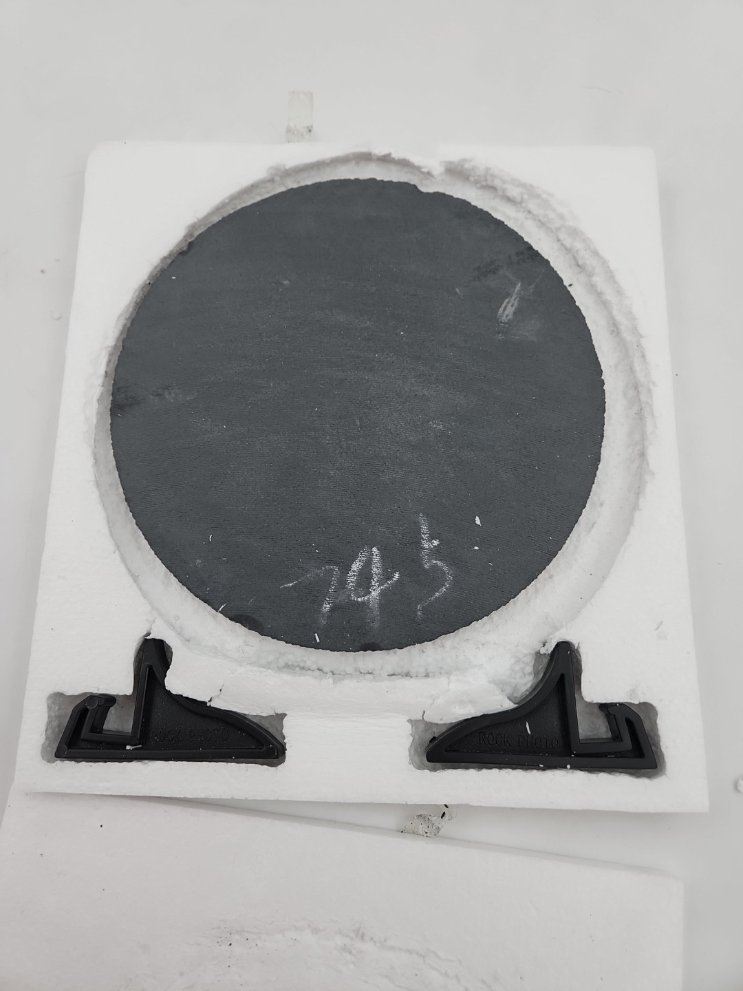 Memorial Slate Stone Gift For Loss Sympathy Dark Gray with Stand 7.4″ D Feather