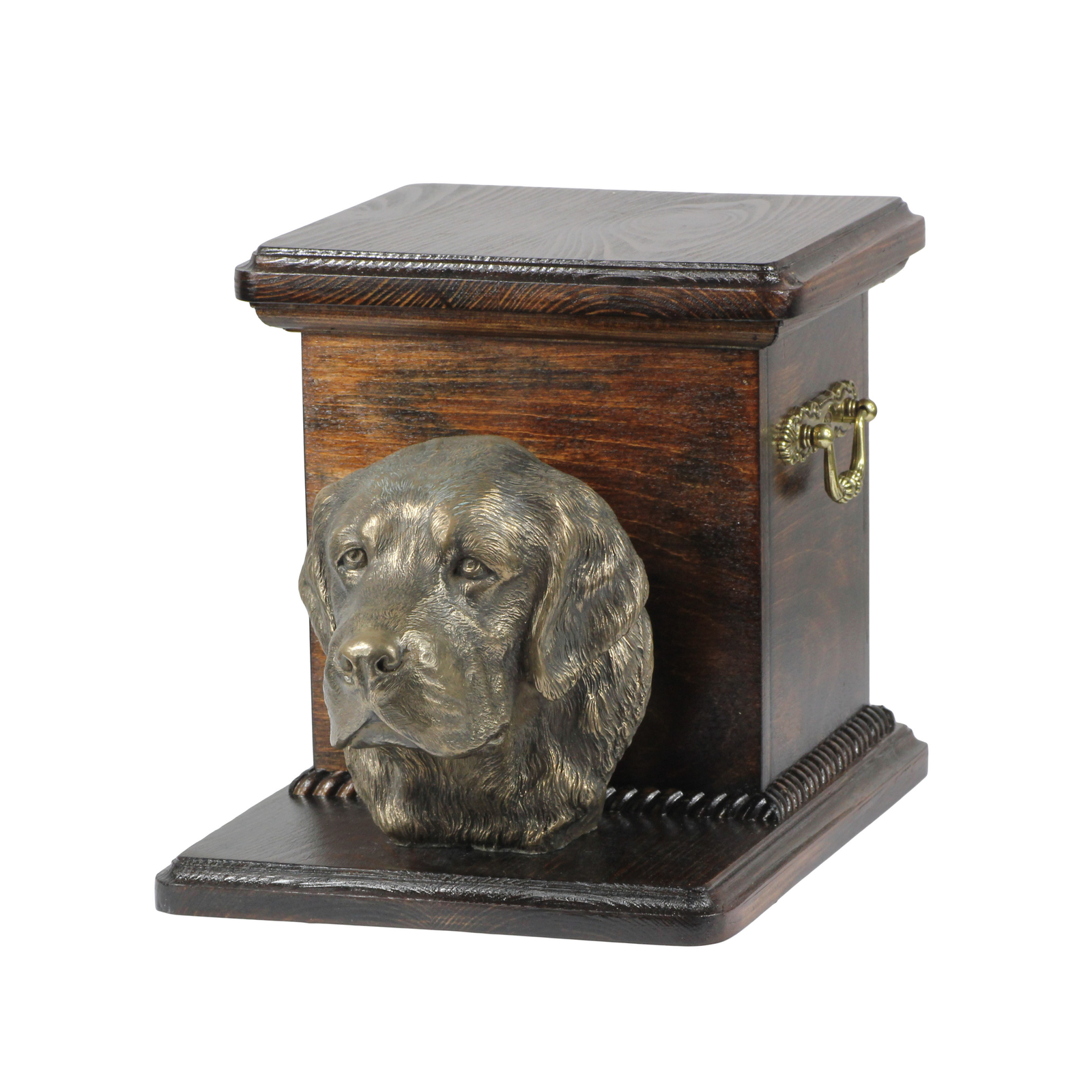 Golden Retriever Wooden Urn With Dog Art-Dog
