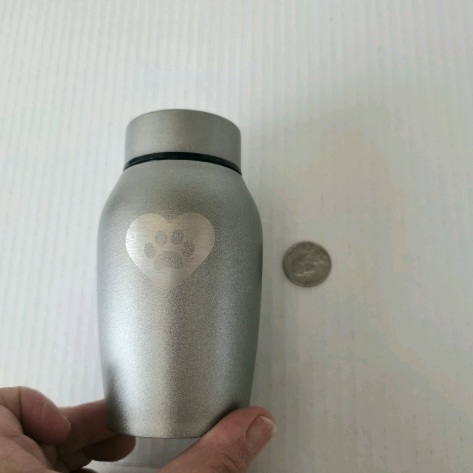 Pet Urns For Dogs & Cats Ashes, Cremation Keepsake, Cherished Engraved Paw Print
