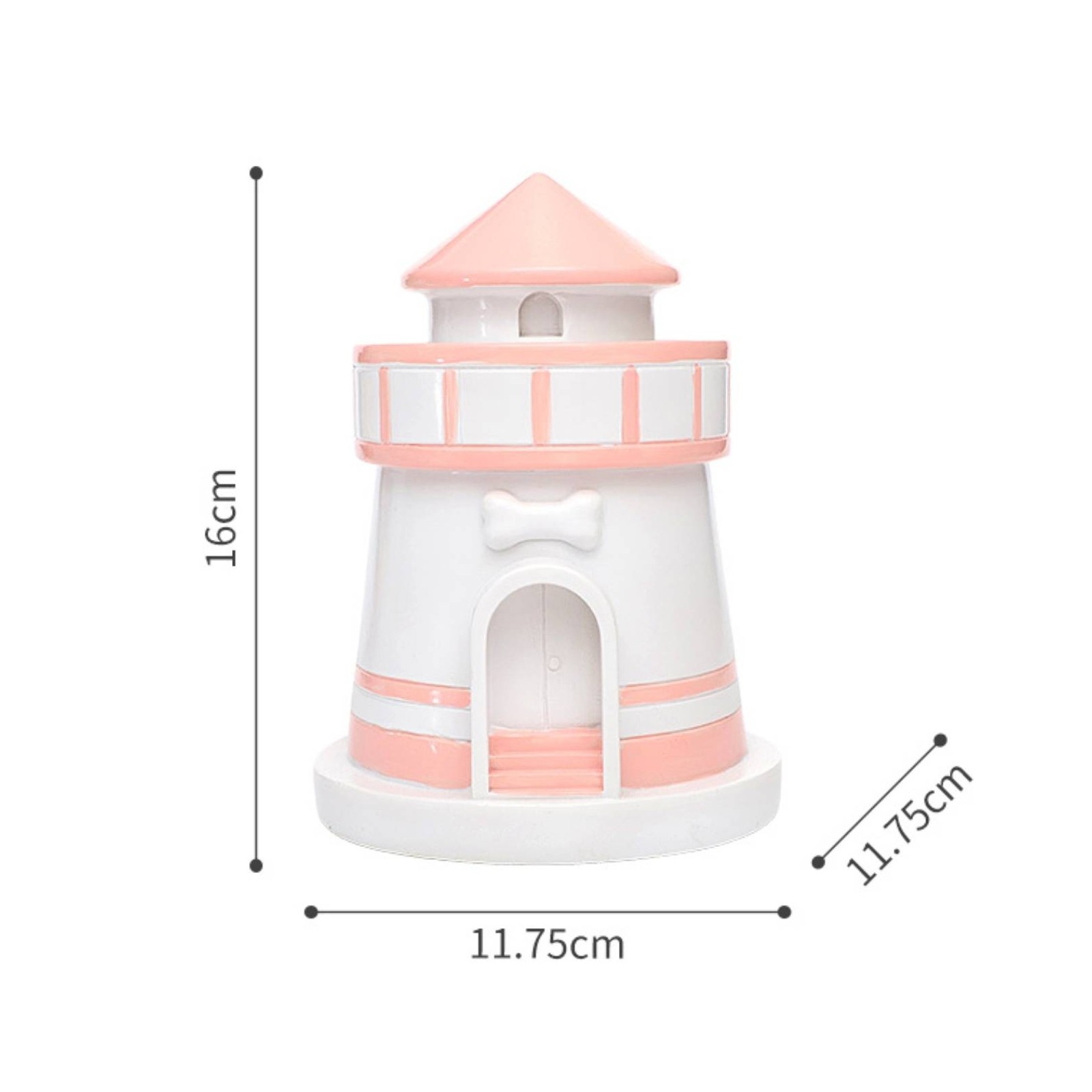 Pet Memorial Urn Round Base Lighthouse Container Decorative