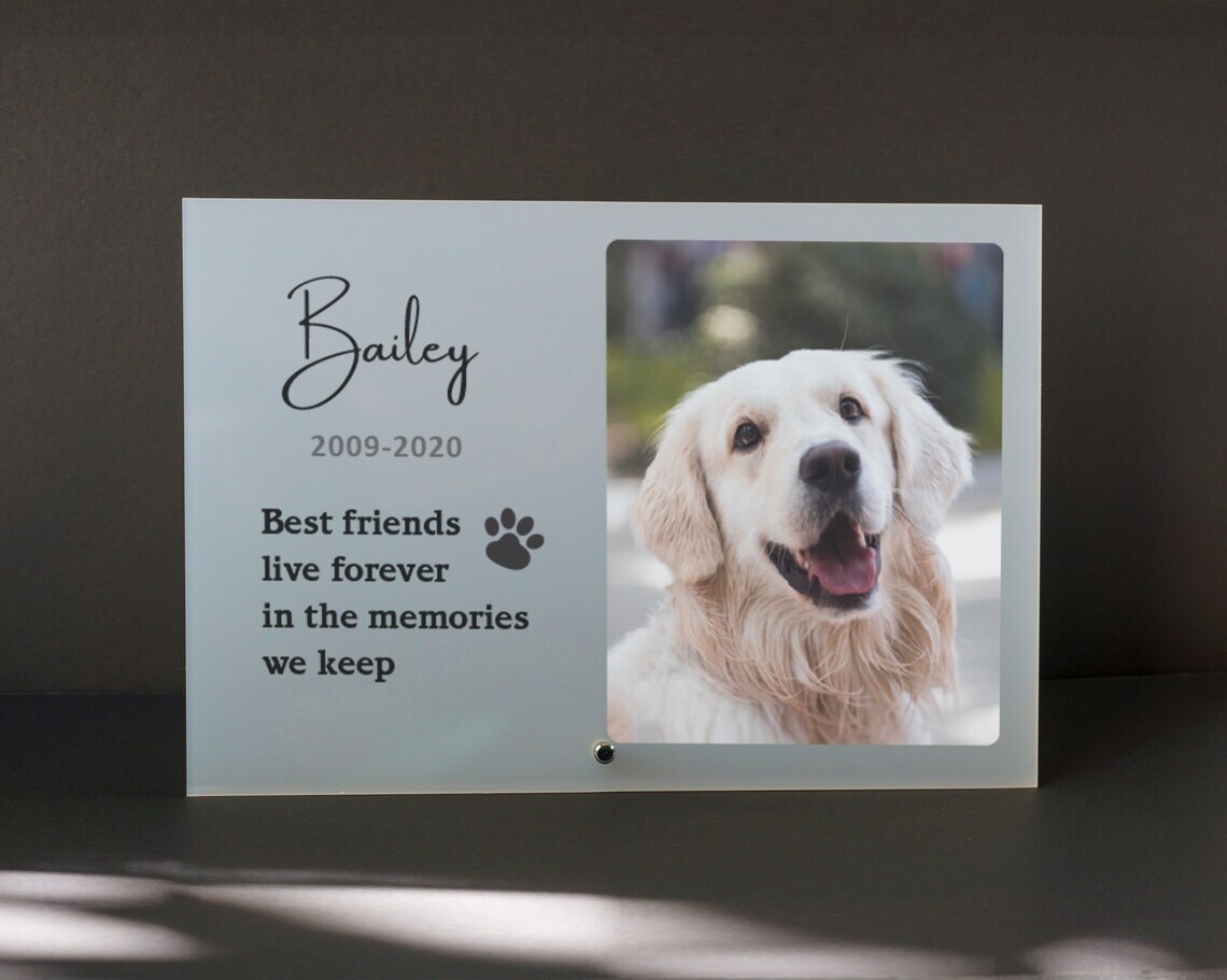 Personalised Pet loss Memorial Photo Plaque Dog Cat Horse Keepsake Custom Gift