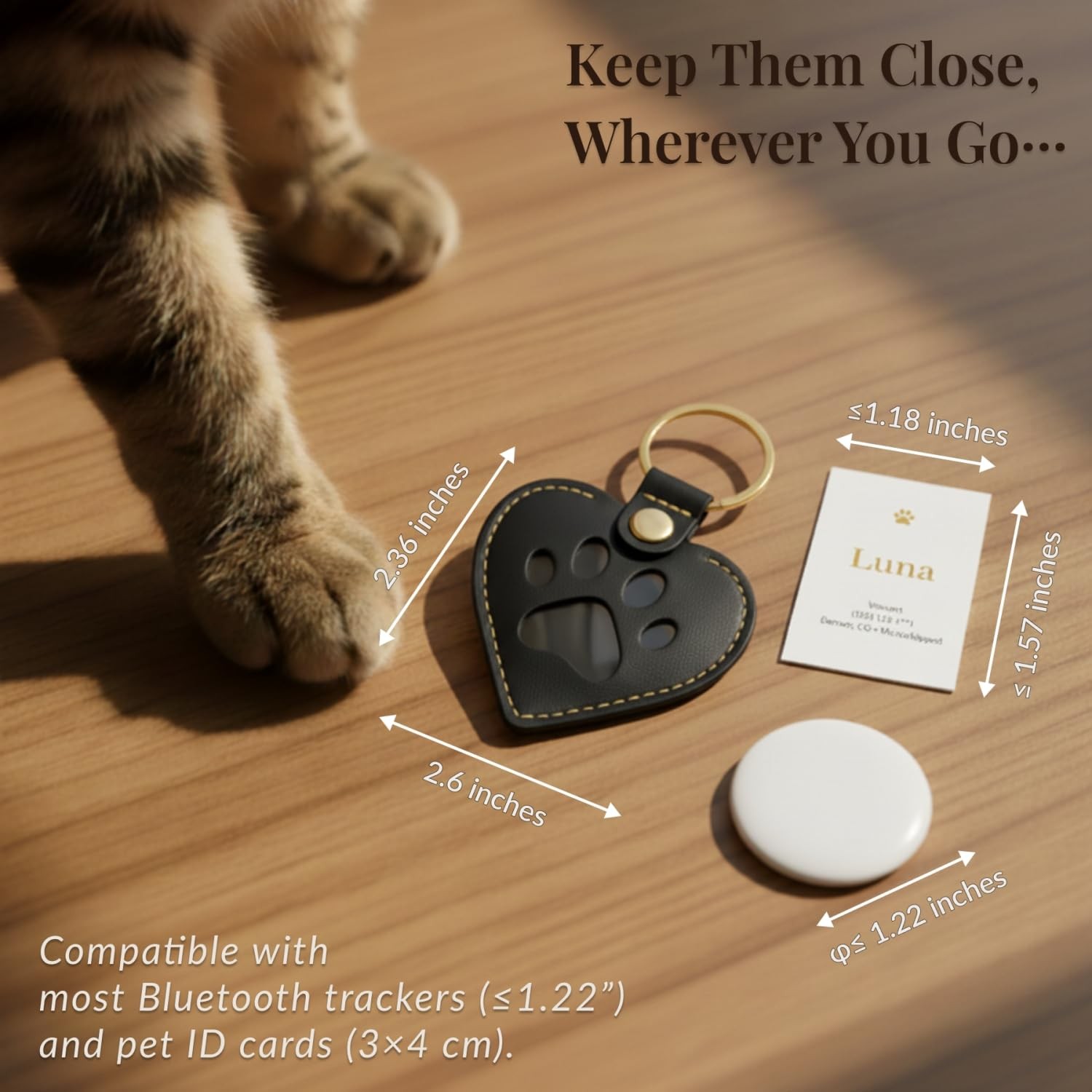 Pet Fur Keepsake Keychain – Dog Hair & Cat Fur Memory Charm, Pet Memorial Gift f