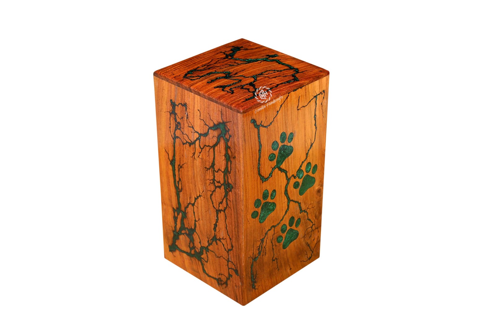 WCH Wood Pet Urns for Dog/Cat Ashes – Small 20 Cu/in Resin Decorative Urn for