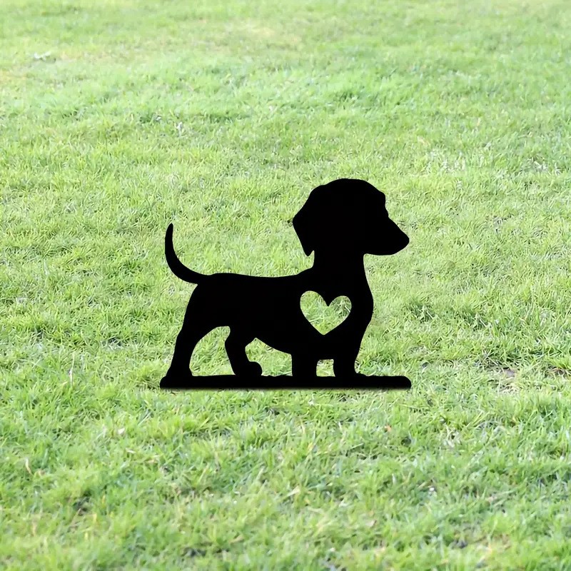 Dog Memorial Garden Stake Grave Marker Pet Loss Yard Decor Gift Heart