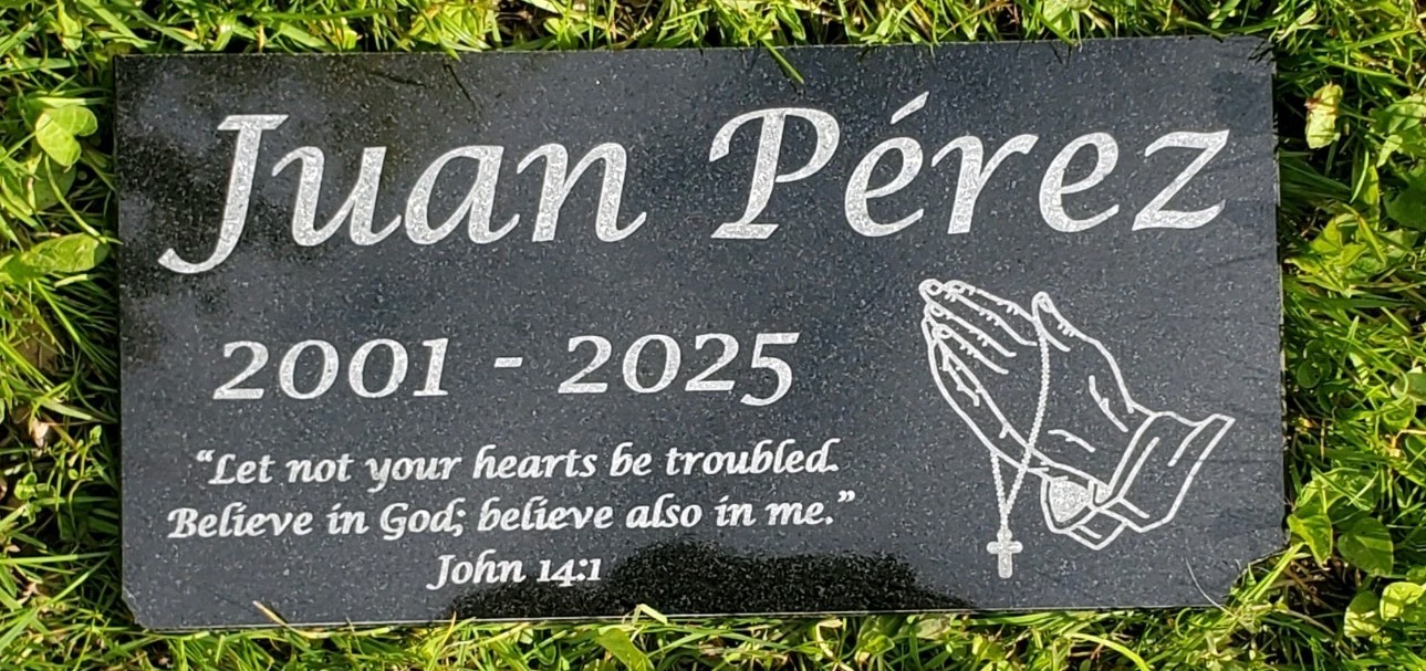 Loved One Memorial Grave Marker Headstone Garden Granite Stone Burial Plaque t10