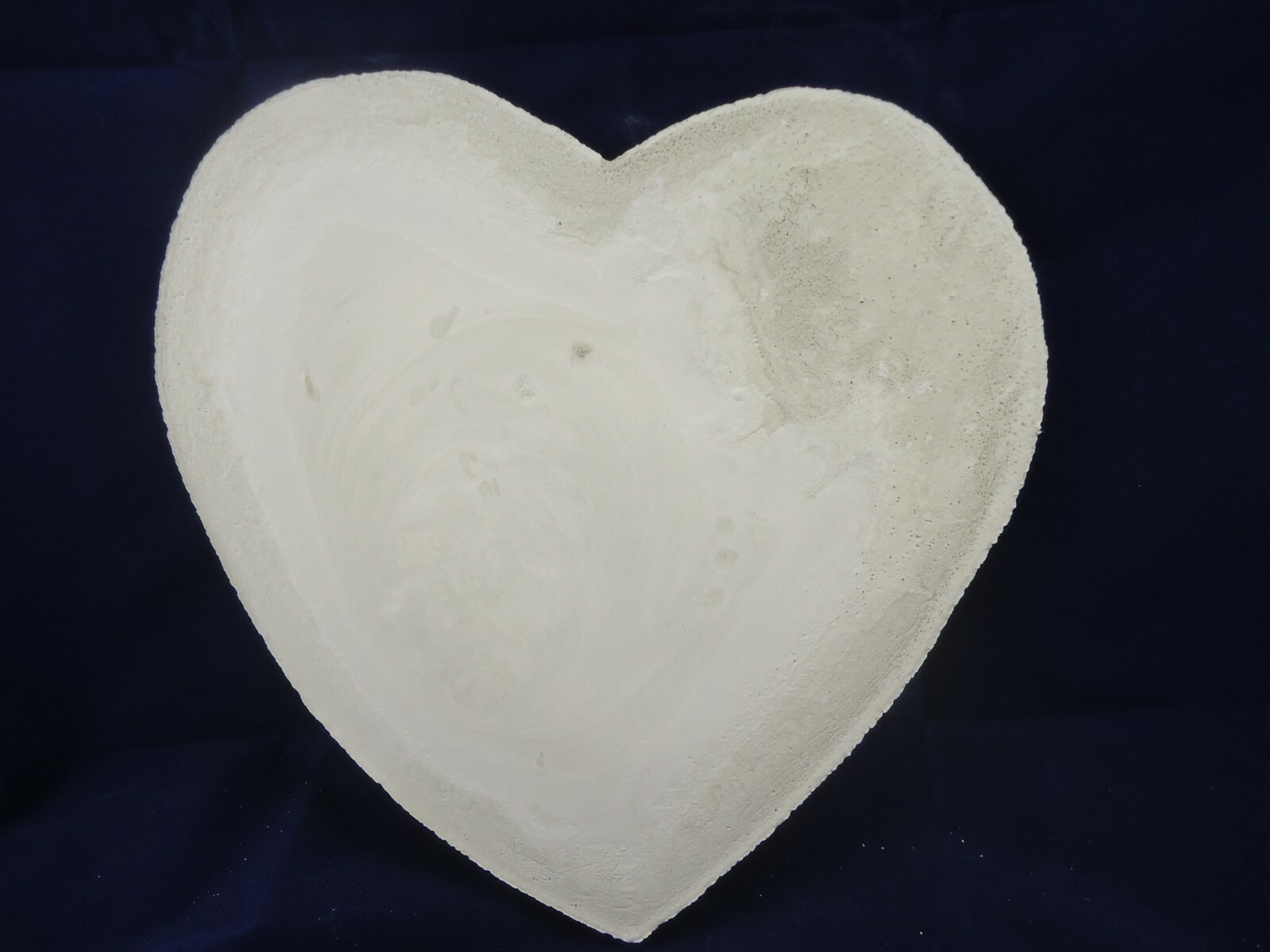 Concrete Stone Memorial Heart Remembrance of Loved Person or Pet Hand Poured