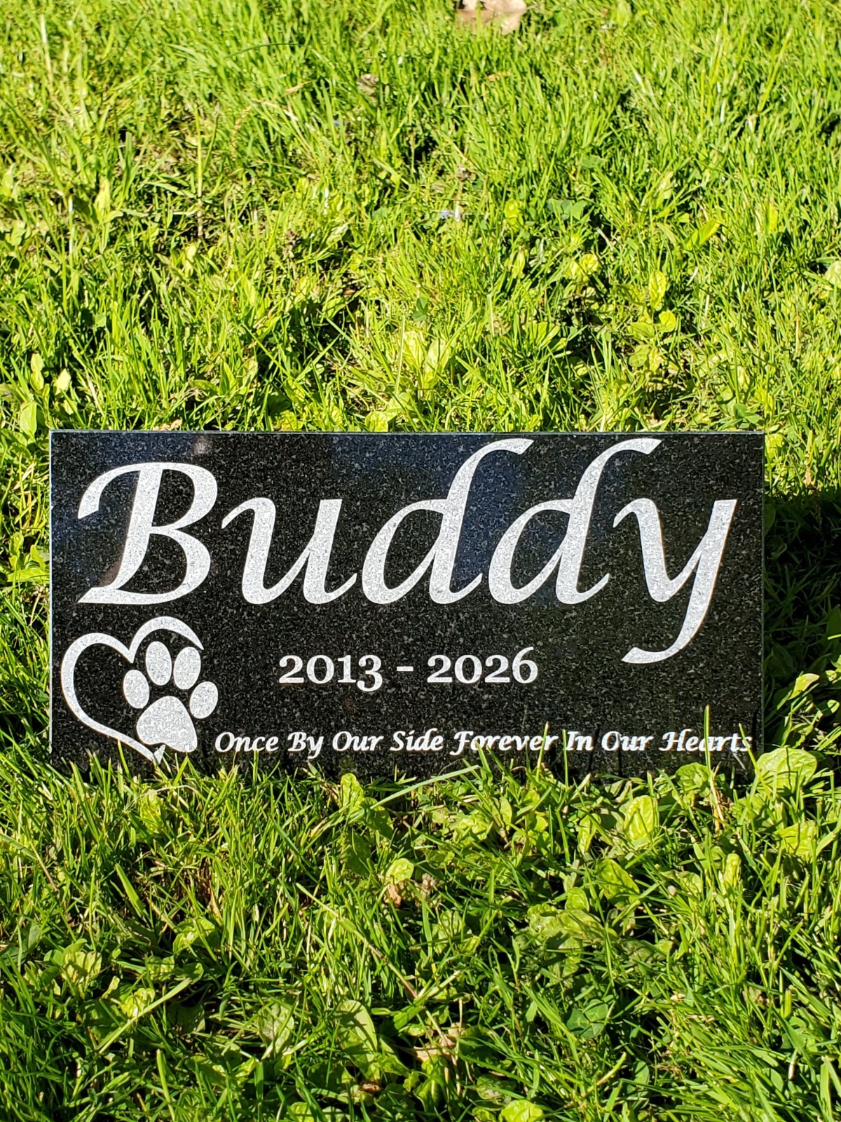 Grave Marker Headstone Garden Pet Loss Memorial Burial Stone Granite Plaque t23