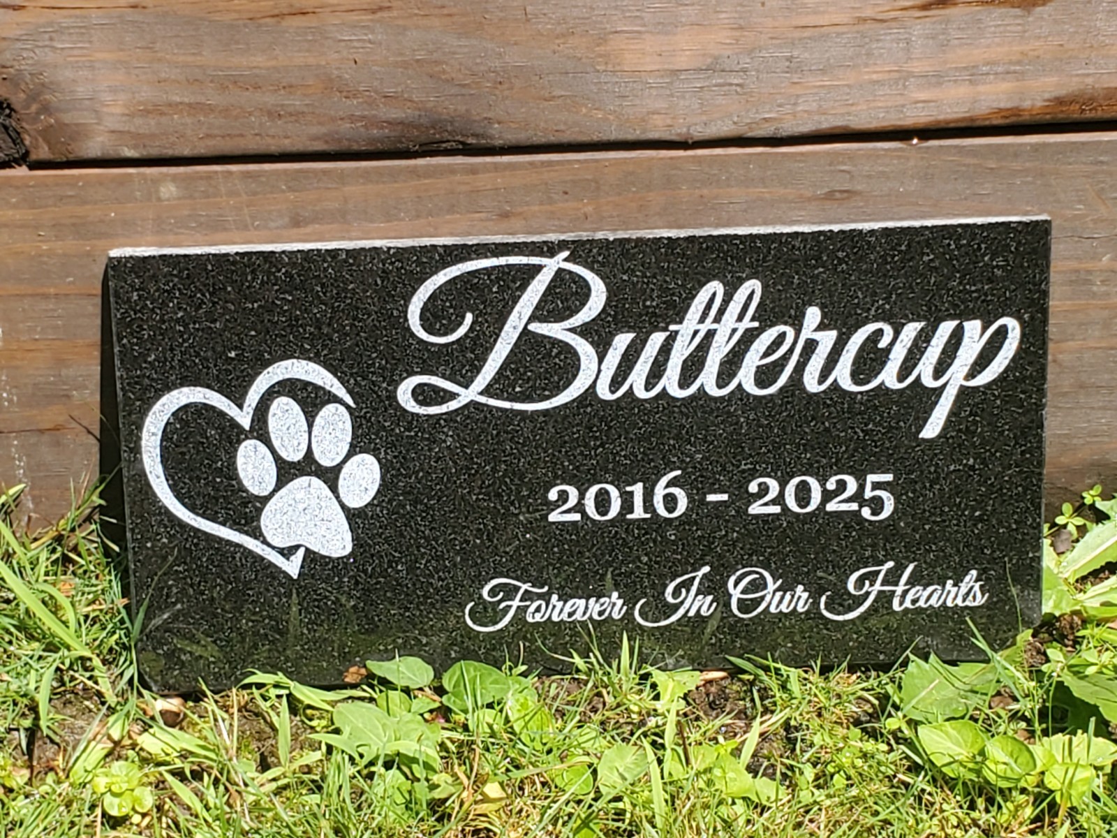 Pet Grave Marker Headstone Garden Granite Engraved Stone Plaque Dog Cat Gift t14