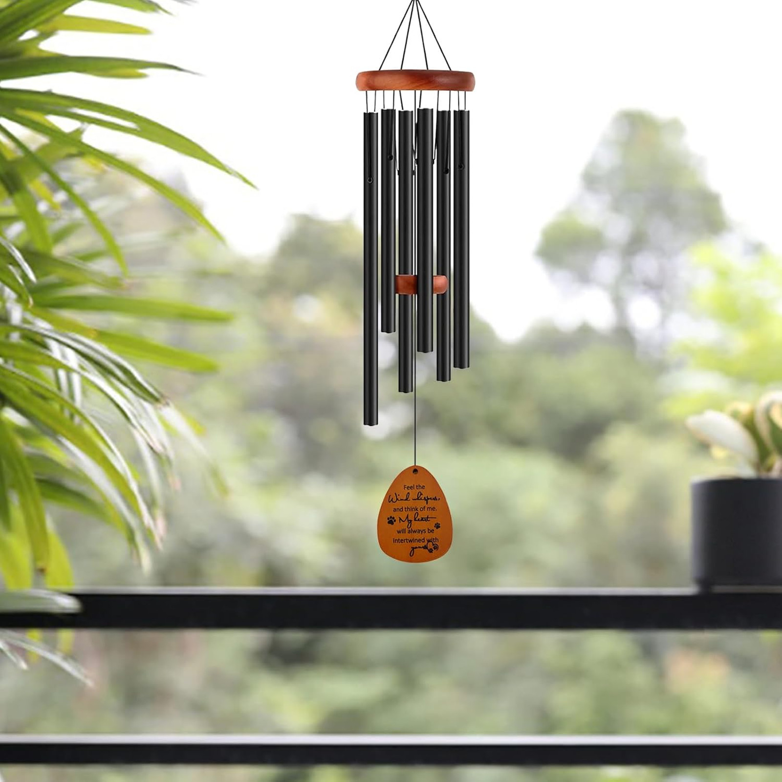 Dog Memorial Wind Chimes 26 Inch Pet Loss Sympathy Gift for Dog Memorial Garden