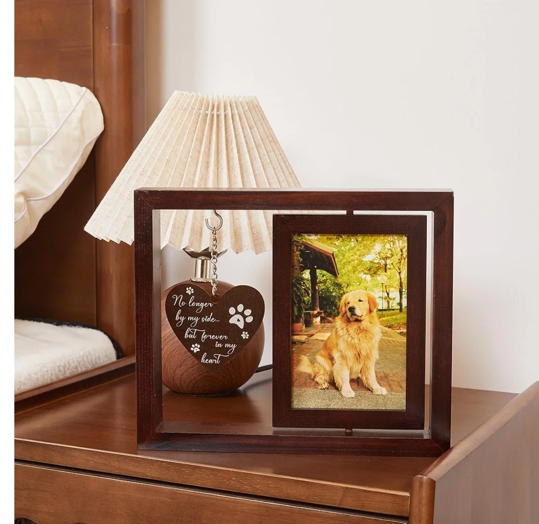 Dog&Cat Picture Frame Pet Memorial Gifts 360°Rotating Picture Frame (4×6″ Photo)