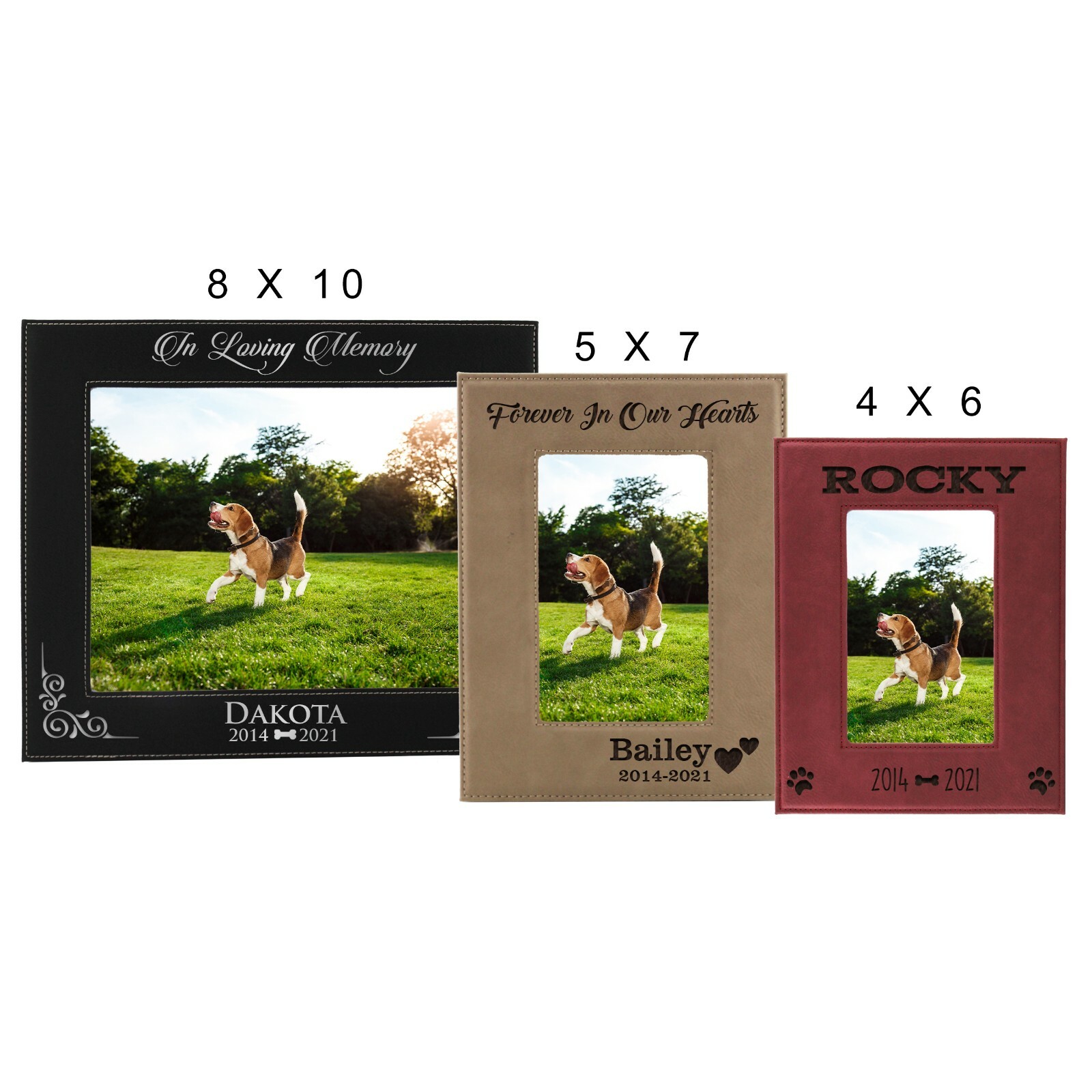 Custom Personalized Pet Loss Memorial Picture Frame