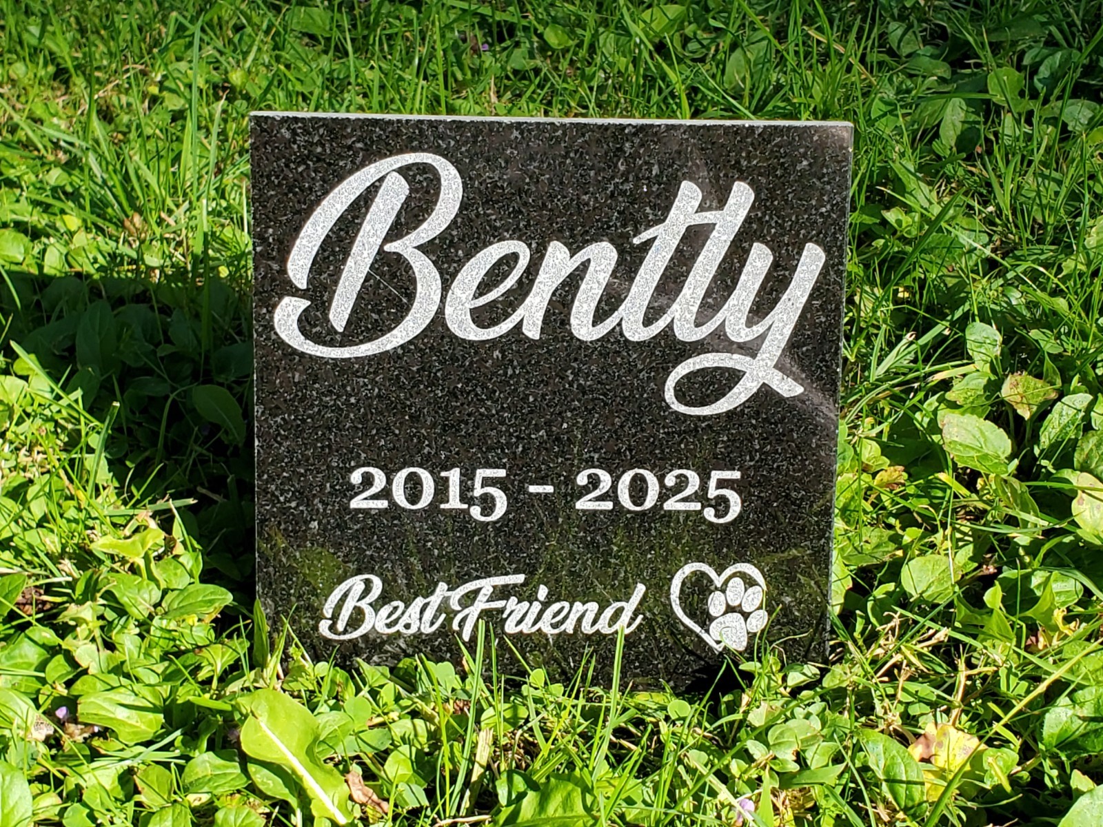 Pet Memorial Grave Marker Headstone Granite Stone Garden Burial Plaque Loved d8