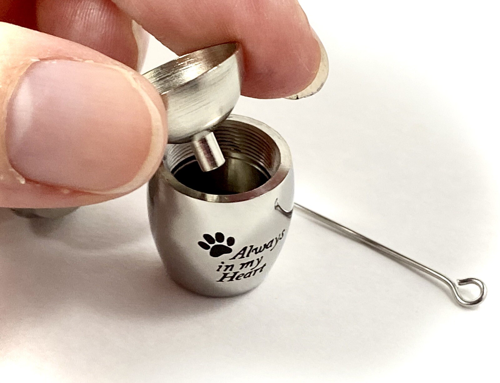 Pet Keepsake Urn Always in My Heart Paw Prints on Tiny Mini Dog Cat Sharing Gift