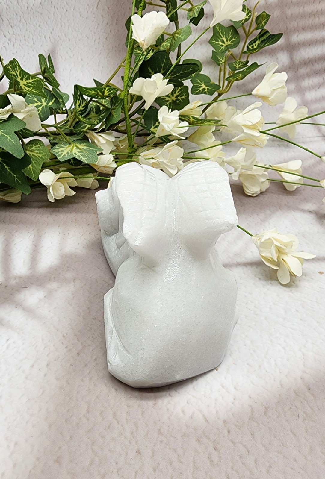 White Jade, Winged Angel Dog, Pet Memorial, Pet Loss Gift, Gemstone Carving